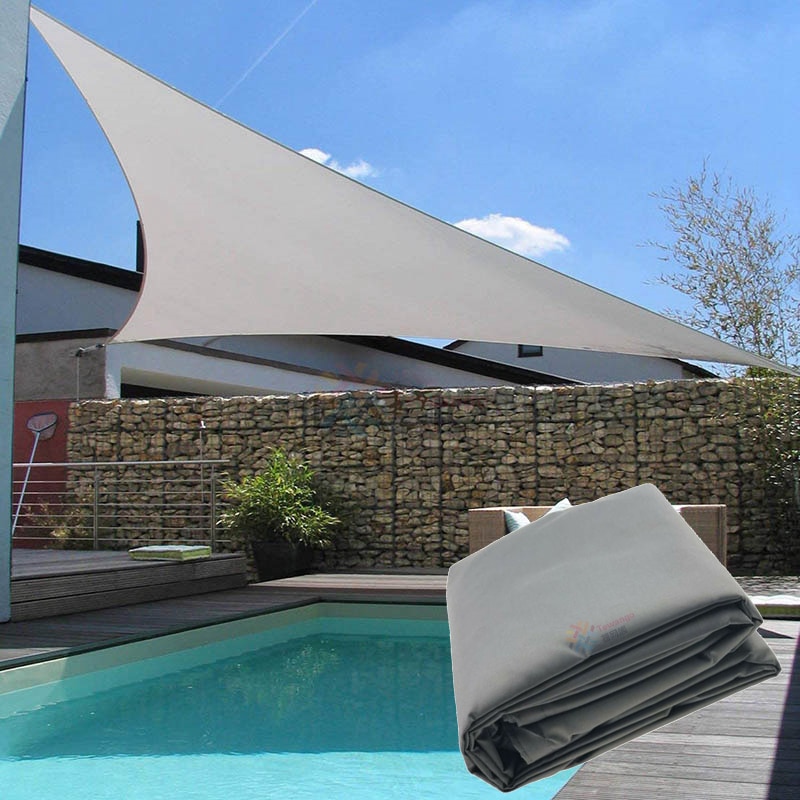 Tewango 2 mx 2 mx 2m trekantet solsejl sejl polyester vandtæt anti-uv anwings udendørs gårdhave have swimmingpool skyggenet
