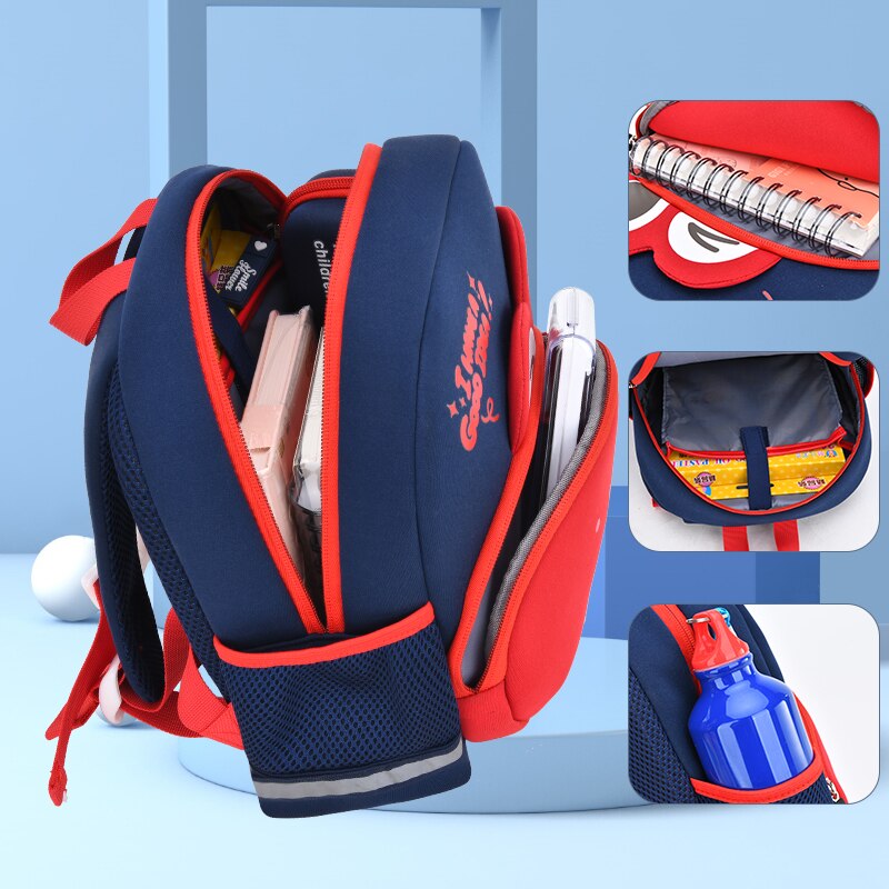 GREATOP-Mochila con dibujos de dinosaurios en 3D para niños y niñas, morral escolar para niños pequeños de 2 a 5 años