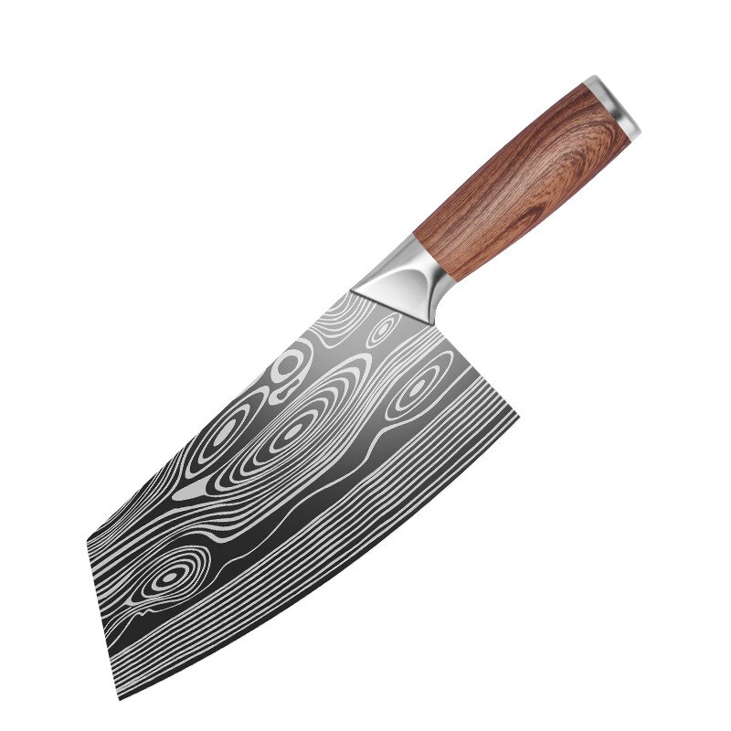 Ensemble de couteaux de Chef de cuisine, couteau forgé en acier inoxydable, ciseaux Nakiri éplucheur en céramique, couteau d&#39;office avec étui: knife 01