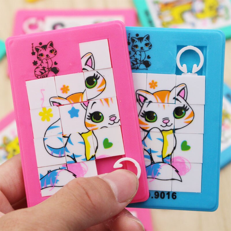 Huilong 3d Puzzles Animal Toys Children Kids Classic Puzzles Infant Children Plastic Sliding Grid Three-dimensional Random