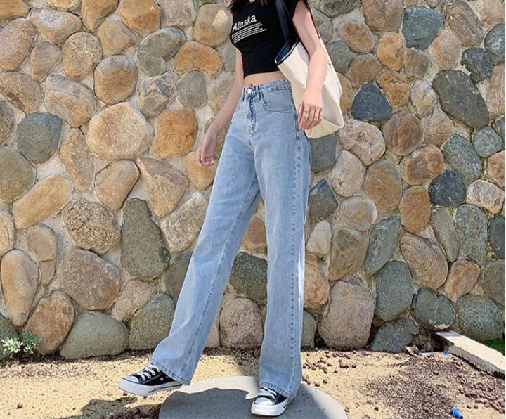 Streetwear Vintage Woman Jeans High Waist Clothes Wide Leg Denim Clothing Summer Harajuku Loose Pants