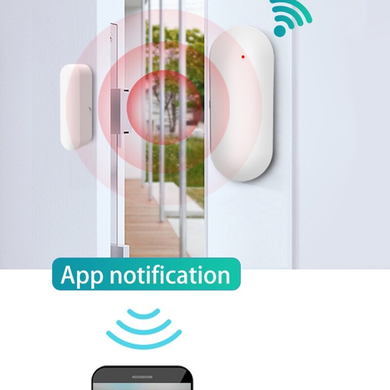 TUYA Smart Alarm with Free Notification APP Control Home Security Alarm System for Door and Window Movement Detection D7WC