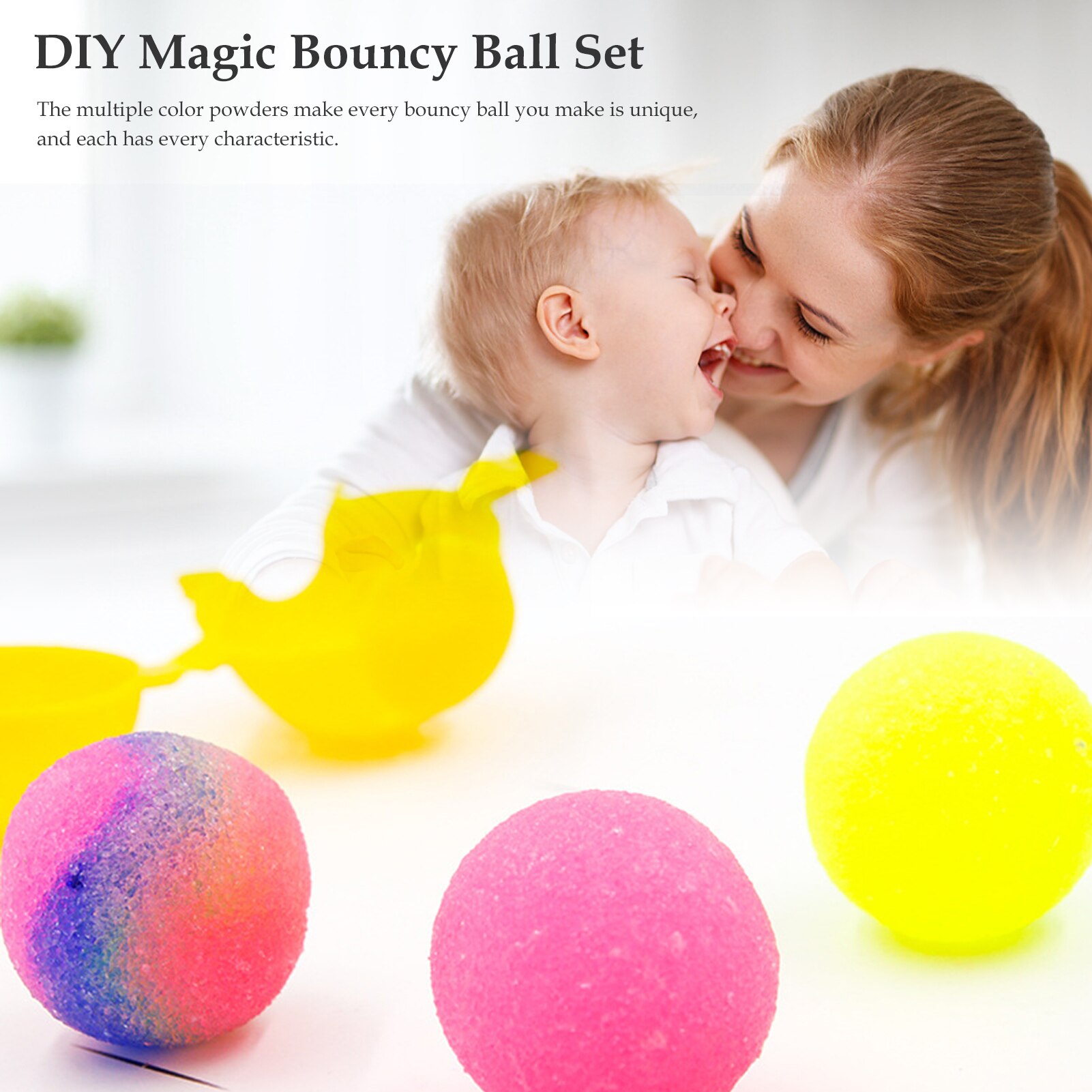 DIY Magic Bouncy Ball Set Handmade Unique Colorful Educational Toy Kit Handmade Custom Ball Toy For Toddlers Children Kids