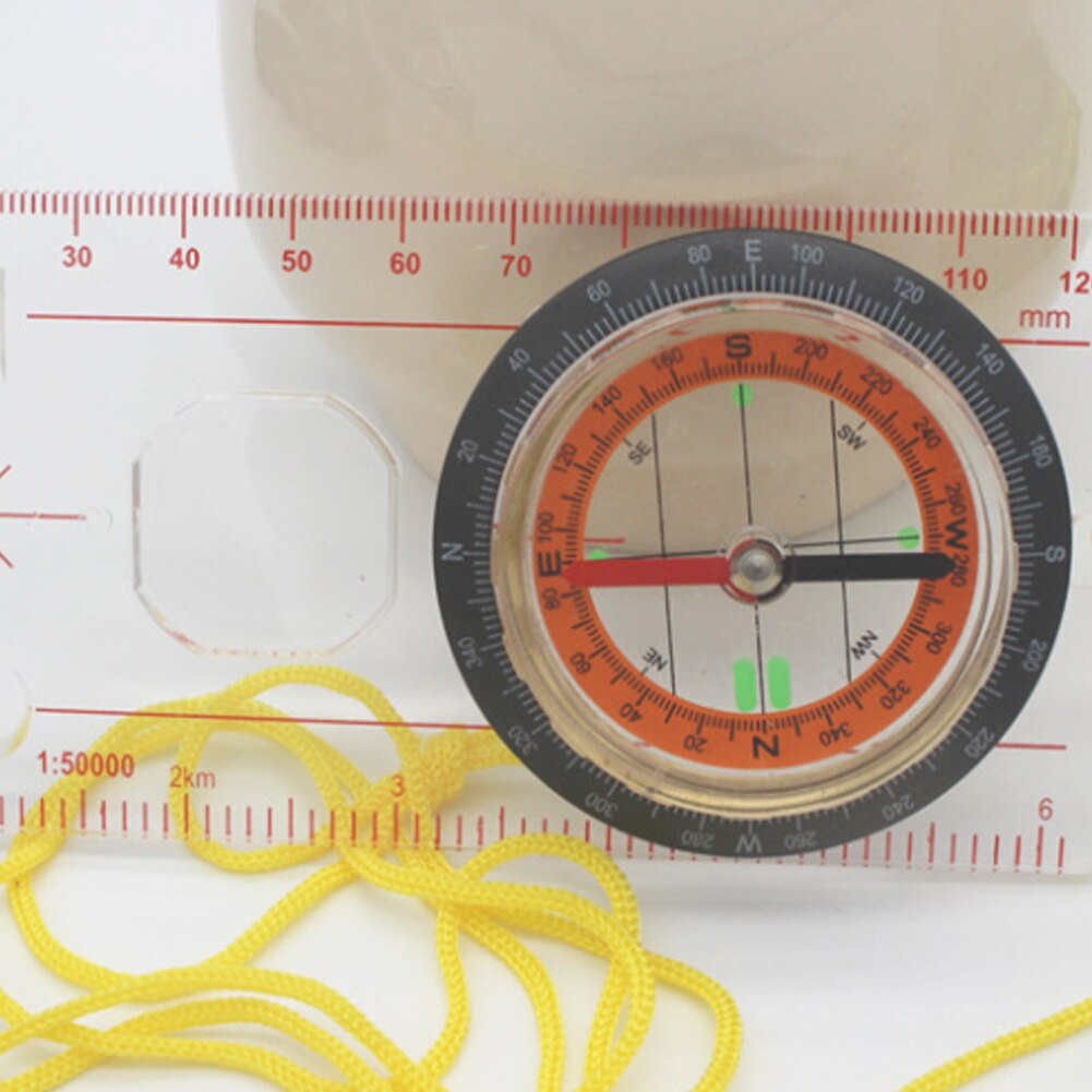 Scout Hiking Camping Compass Map Compass Reading Orienteering Ruler Portable Survival Tool For Walking Camping Mountaineering