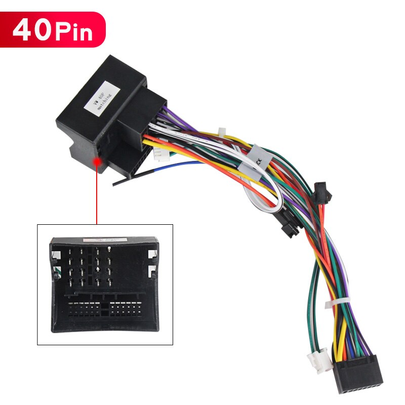 Mekede 40 pin 52 pin bil dvd spiller canbus eske ledningsnett til volkswagen golf 5/6/ polo / passat / jetta / tiguan / touran / skoda: 40 pin