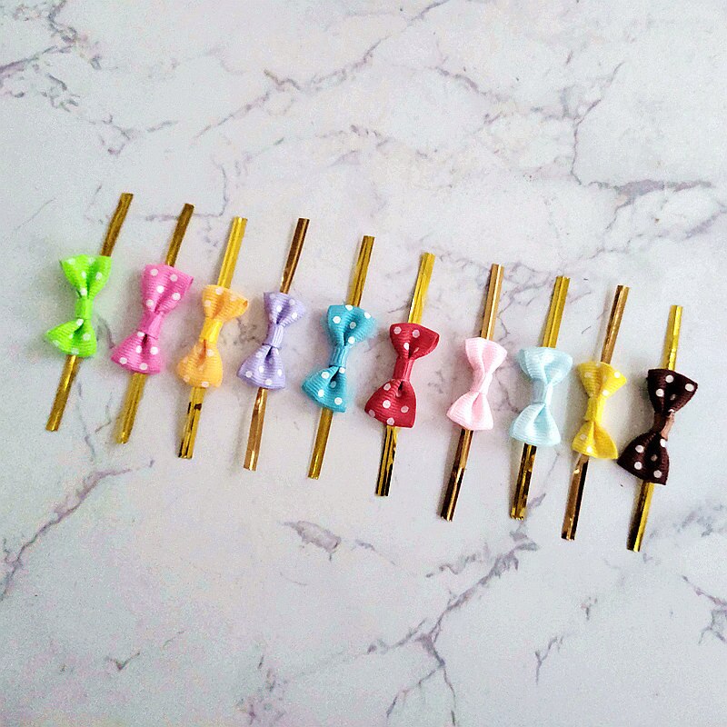 100Pcs DIY Bow Tie Wrapping Golded Wire Bowknot Binding Wire Lollipop Candy Packaging Bags Fastener Sealing Fixed Ties