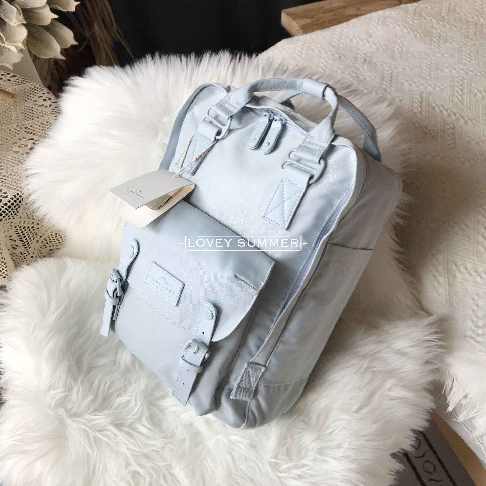 Mochila de viaje de viento de Hong Kong ins para hombres y mujeres, nueva mochila escolar de ocio de para actividades al aire libre: Large Blue Lotus
