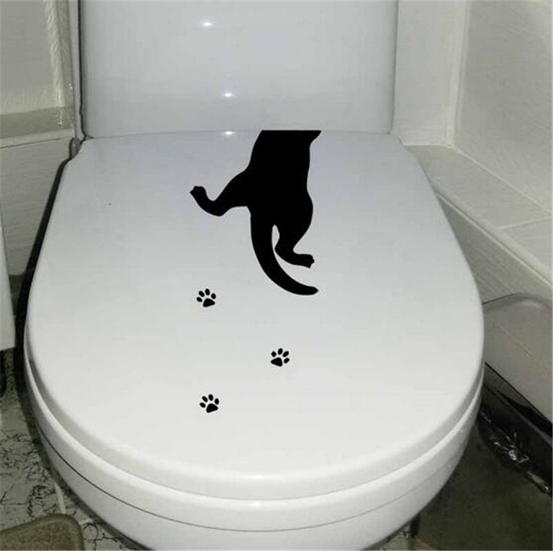 zabawny Kot sypialnia kuchnia strona główna ściana artystyczna naklejki deska klozetowa Deca