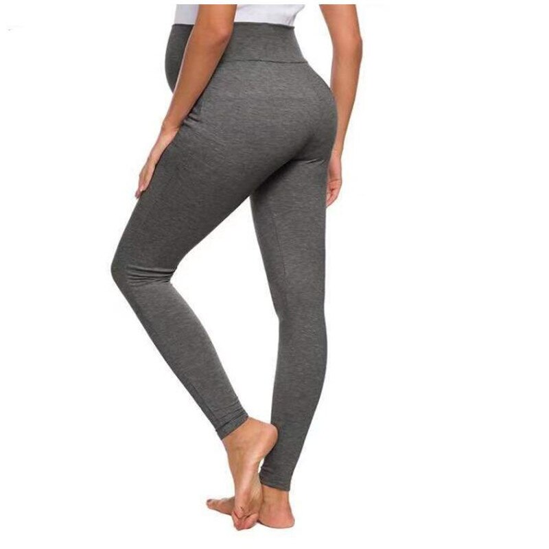 Belly Skinny Maternity Leggings For Women Over Bump Plus Size Pregnancy Legin Lounge Pants Plus Size 2XL XL S Dark Grey Black