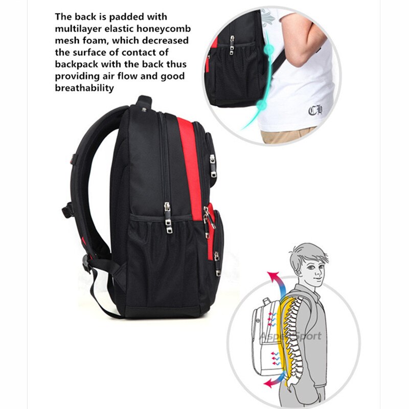 Aspensport 2019 à prova dwaterproof água grande capacidade 17 Polegada saco do portátil homem mochila preto mochila para as mulheres sacos de escola masculino