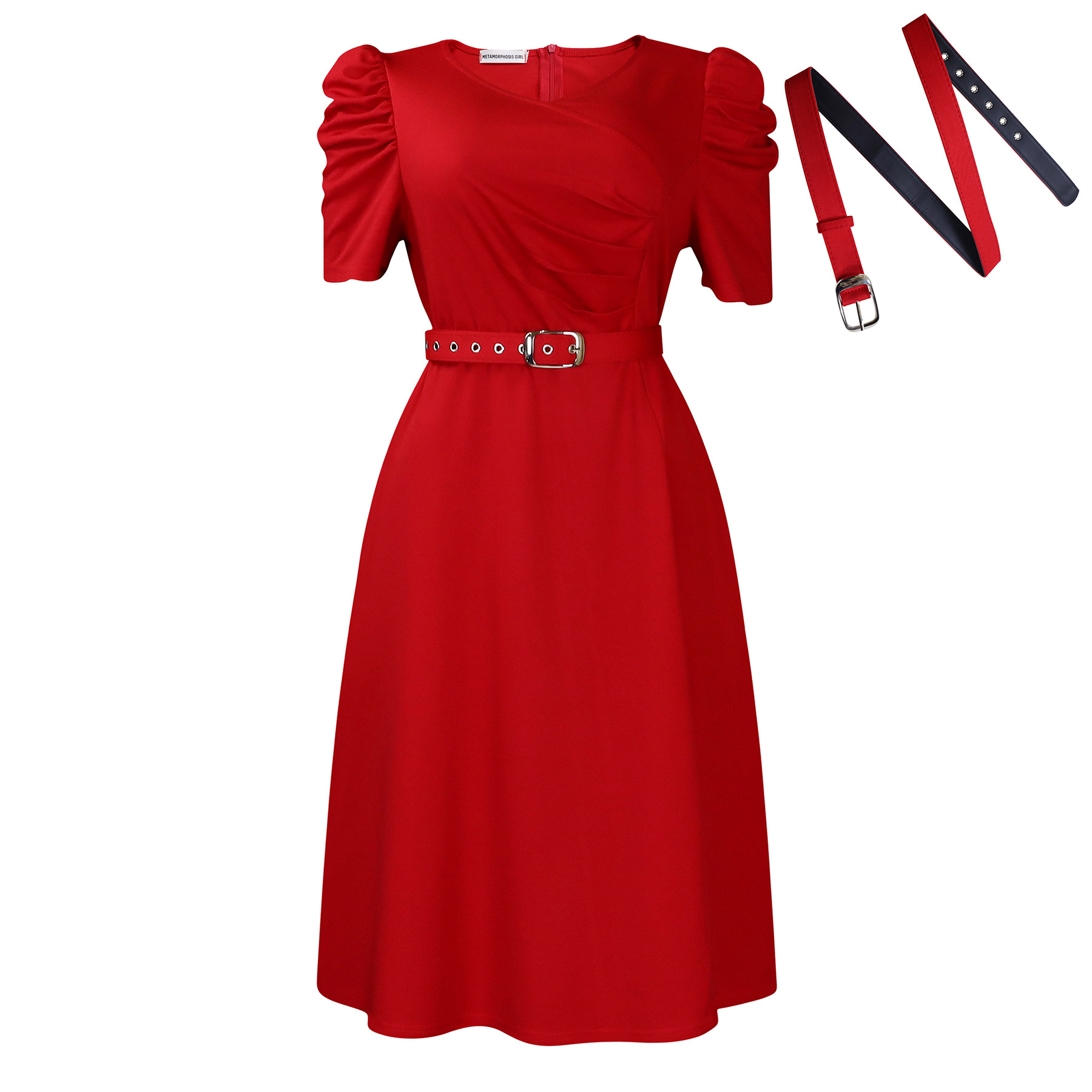 Kjole kvinder bodycon fest lange kjoler flæser sløjfe høj talje hvid sommer fest bryllup vestidos vintage nat: Xxxl / Rød