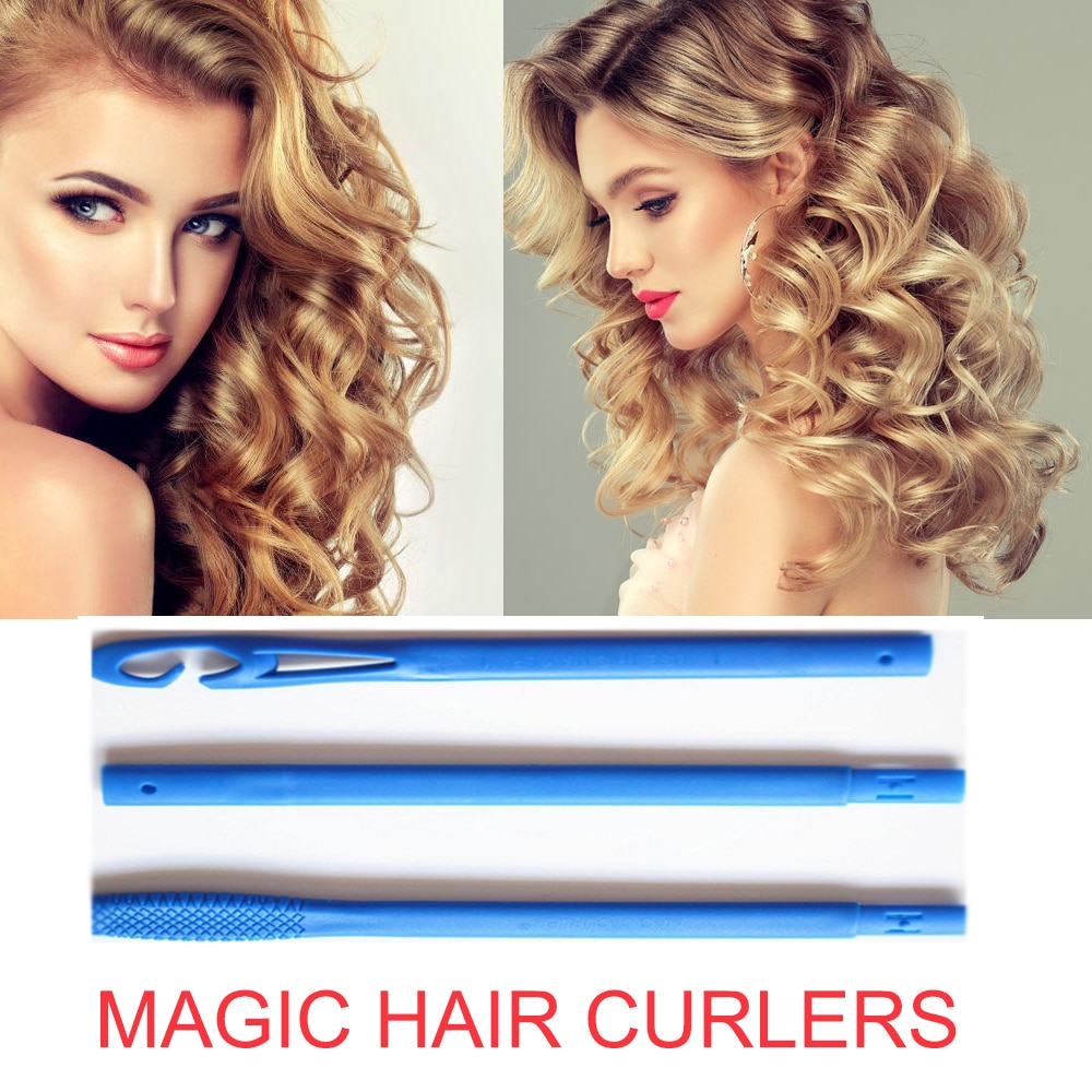 18 stuks 65 cm lange magische haarrollers spiraal diy haarrollers zachte haarrollers voor het krullen van haar plastic roller