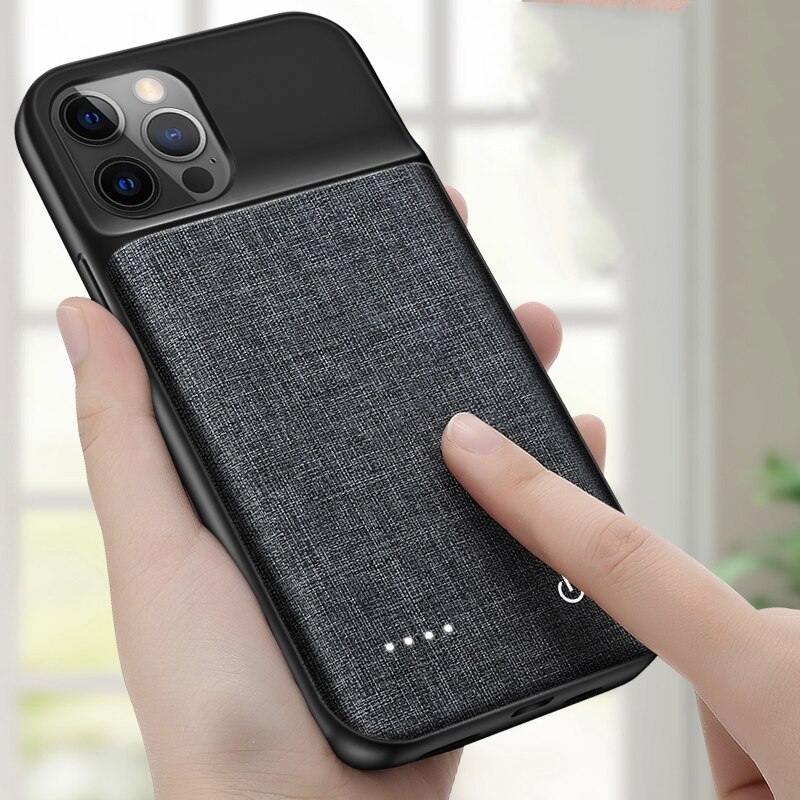 6800Mah Batterij Oplader Voor Iphone 11 12 Pro Max 12 Mini Opladen Case Voor Iphone X Xr Xs max Externe Draagbare Power Bank