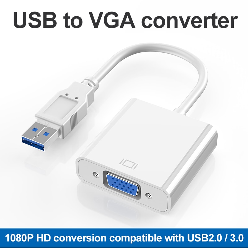 Usb 3.0 to vga adapter externt grafikkort multi display converter för win 7/8/10 stationär bärbar dator monitor projektor