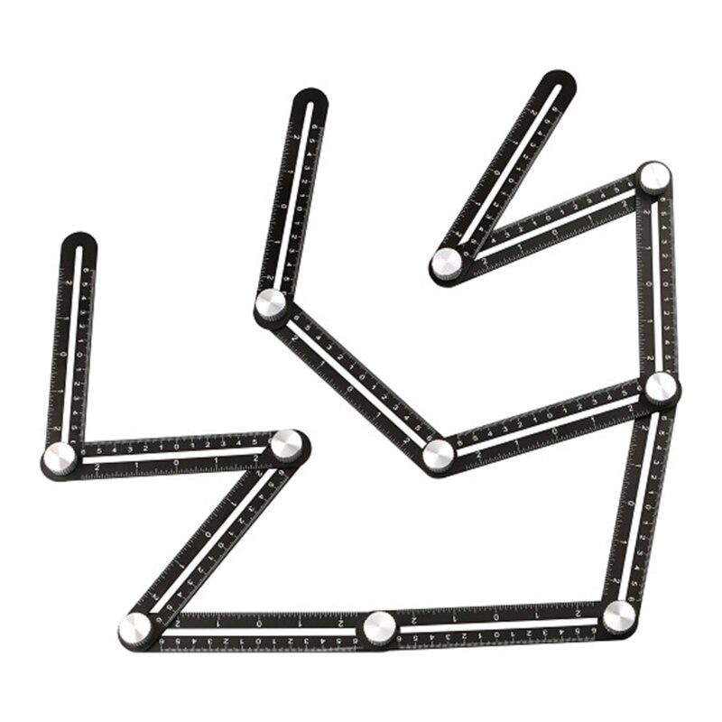 12- sidestrikker fliseråpning lokator belegning gulvfliser folding regel universell perforering multi vinkel måle linjal