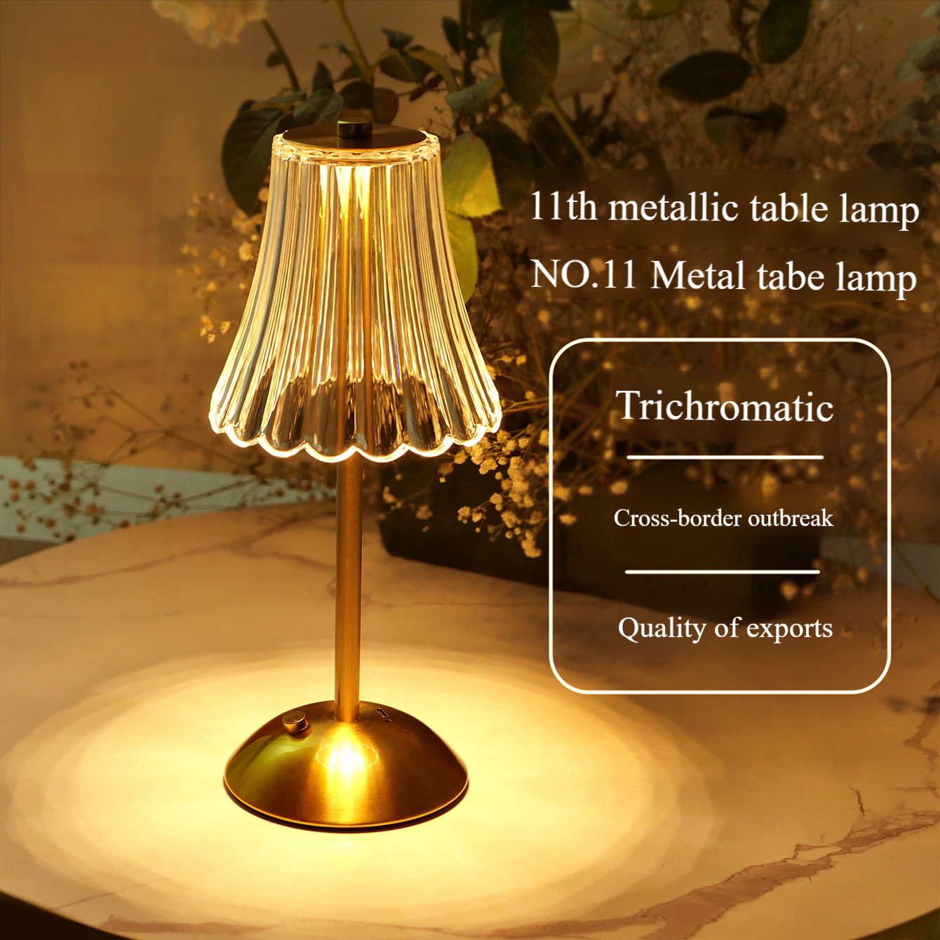 Tischlampe Schlafzimmer, Nachttischlampe Licht Luxus Diamant Kristall Lampe hoch-Ende-Atmosphäbetreffend Lampe Ladung berühren kleine Nachtlampe