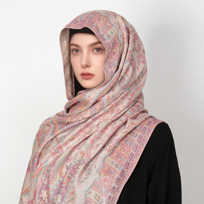 Talvi lämmin paksu pehmeä kashmir pashmina luksusmerkin jacquard-huivi naisten kaulahuivi bandana shaalipanta