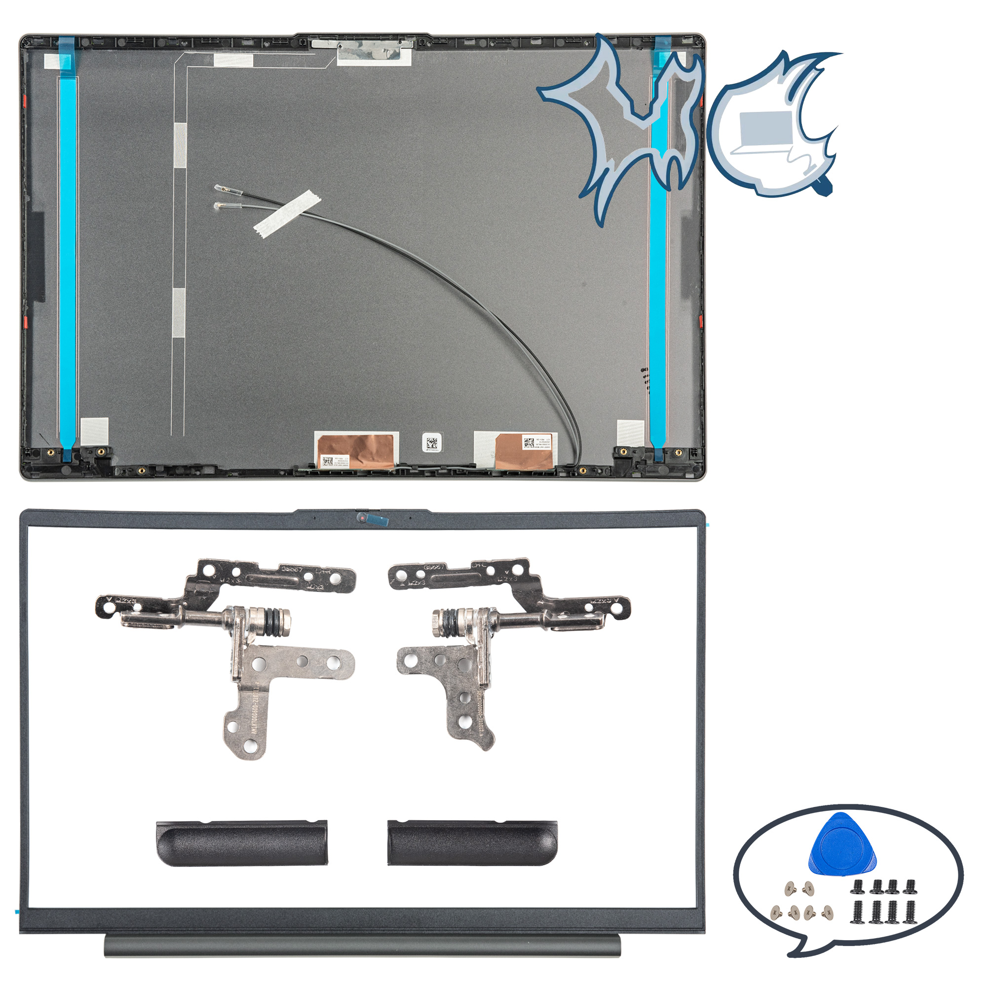 Case For Lenovo Ideapad 5 15IIL05 15ITL05 15ARE05 15ALC05 LCD Back Cover Screen Lid Front Bezel Hinges Palmrest Bottom Shell
