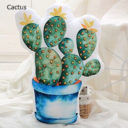 Planten Vormige Pluche Kussen Sofa Stoel Rij Decor Bloeiende Bal Cactus Aloë Goniopora Involucrata Vrienden Ht: Cactus