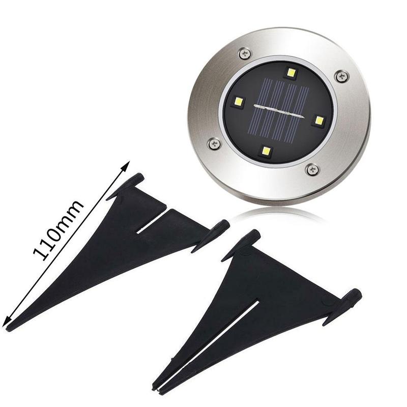 Led-zonne-ondergrondse verlichting, waterdichte tuinpadverlichting, gazonverlichting, 4 led-lampkralen, zonne-vloerverlichting
