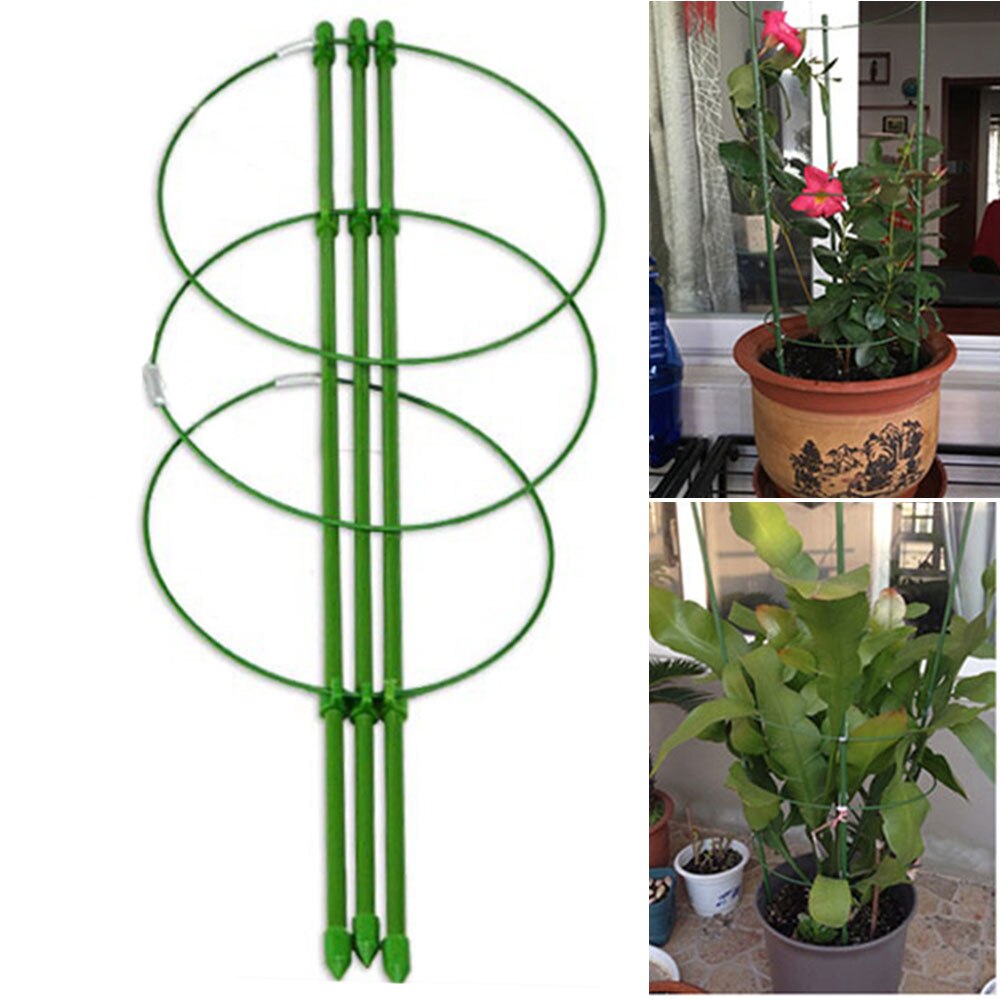 Steel Flower Support Frame Gardening Tool Plant Pot Culture Trellis Vine Climbing Rack Decorative Vegetables