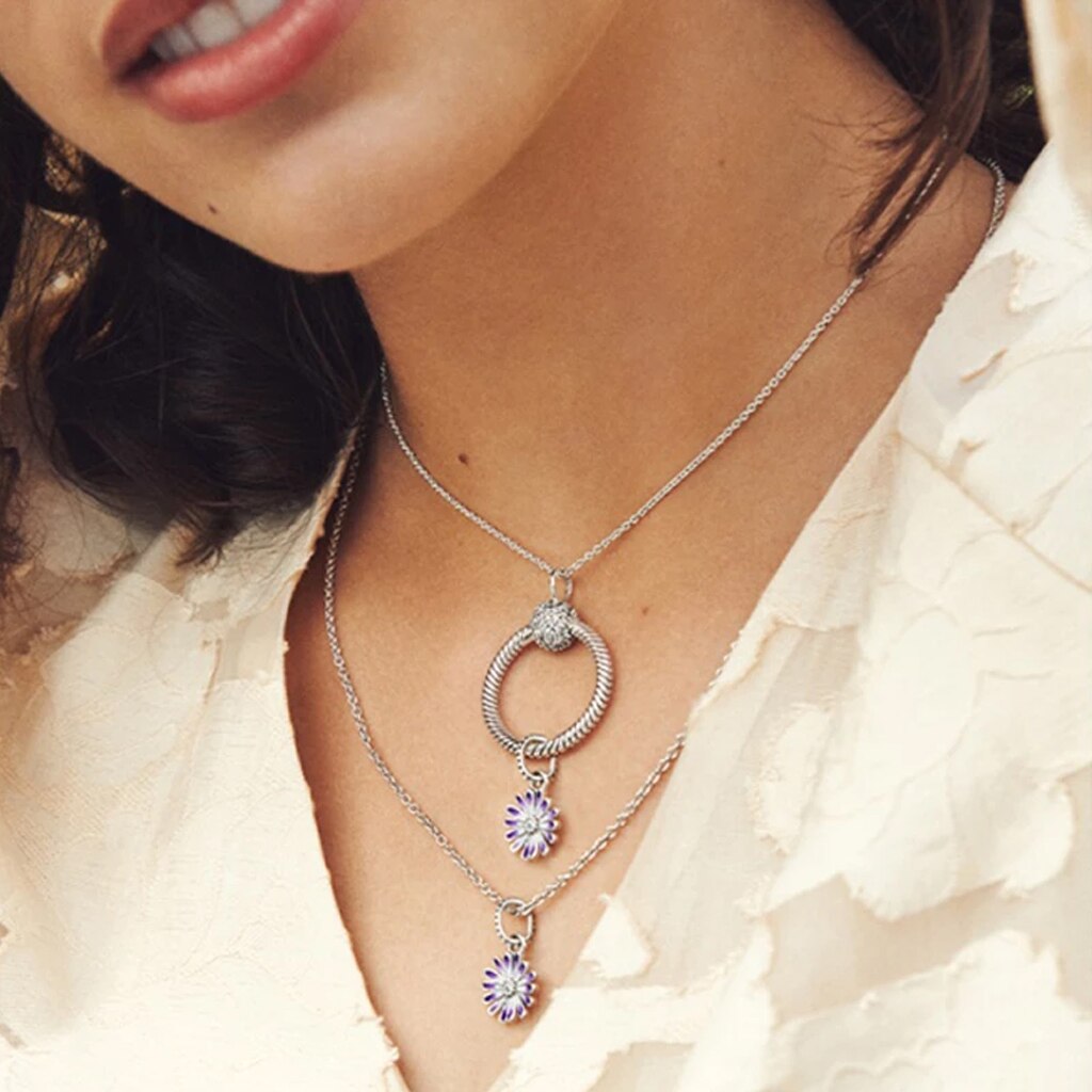 925 argento colore O cerchio ciondolo momenti collana gioielli fai da te fascino misura PAN originale per ciondolo regalo donna