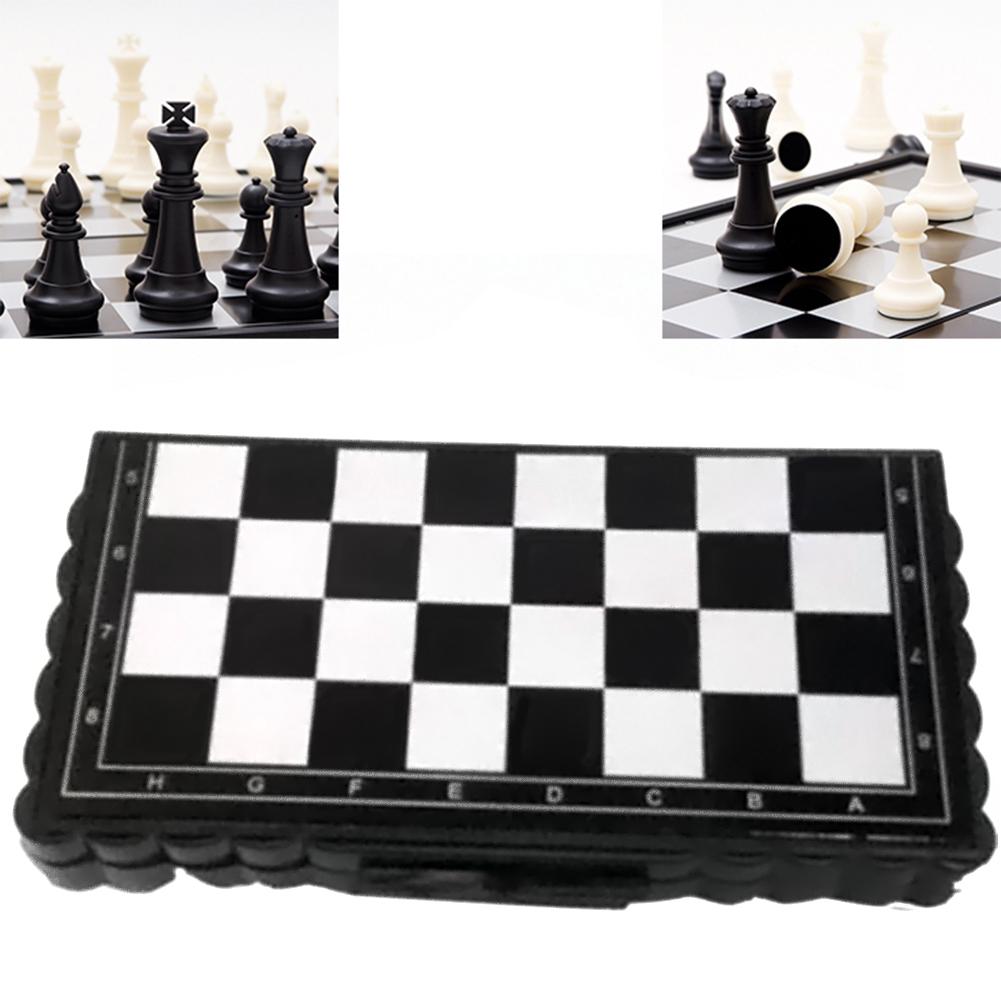1set Mini ajedrez magnético plegable de plástico tablero de juego portátil juguete portátil