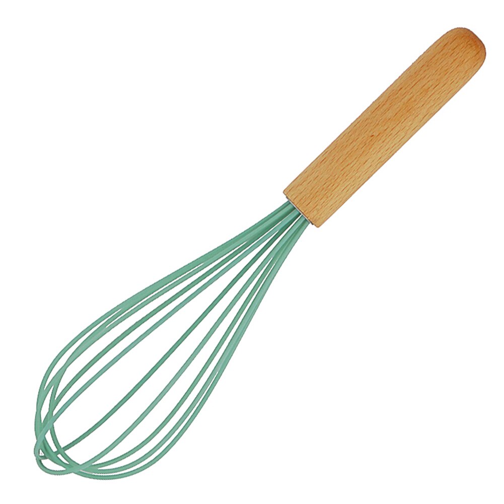 Hanging Kitchen Utensil Cooking Tool Gadgets Home Restaurant Soft Silicone Cookware Wooden Handle Easy Clean Non Toxic Nonstick: K