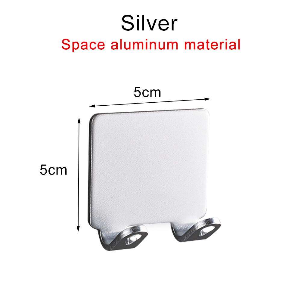 1/2/3Pcs Punch Gratis Scheren Scheermes Houder Mannen Scheren Scheerapparaat Opslag Haak Wandplank Badkamer Scheermes rek Muur Keuken Accessoires: Type A Silver 1 PC