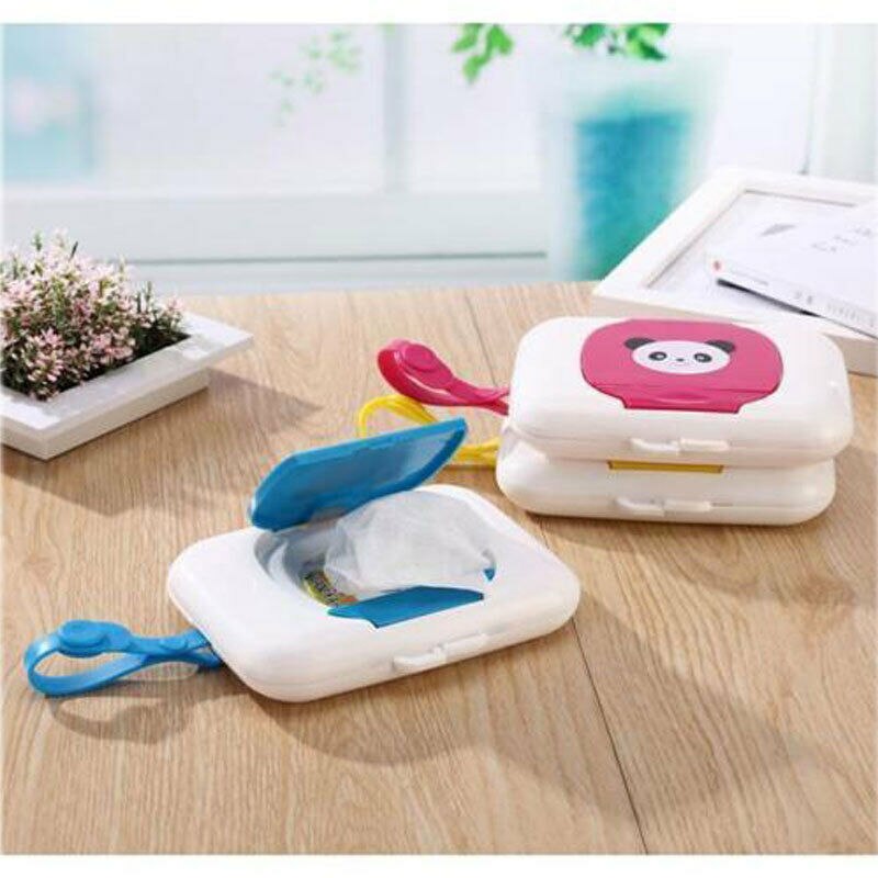 Portable Dry Wet Tissue Paper Case Care Baby Wipes Napkin Storage Box Holder Container