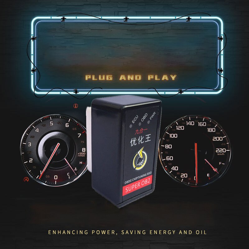 OBDIICAT-HK01 Super OBD2 Nitro OBD EcoOBD2 ECU Chip Tuning Box Plug Car 15% Fuel Save More Power HK24 For Truck