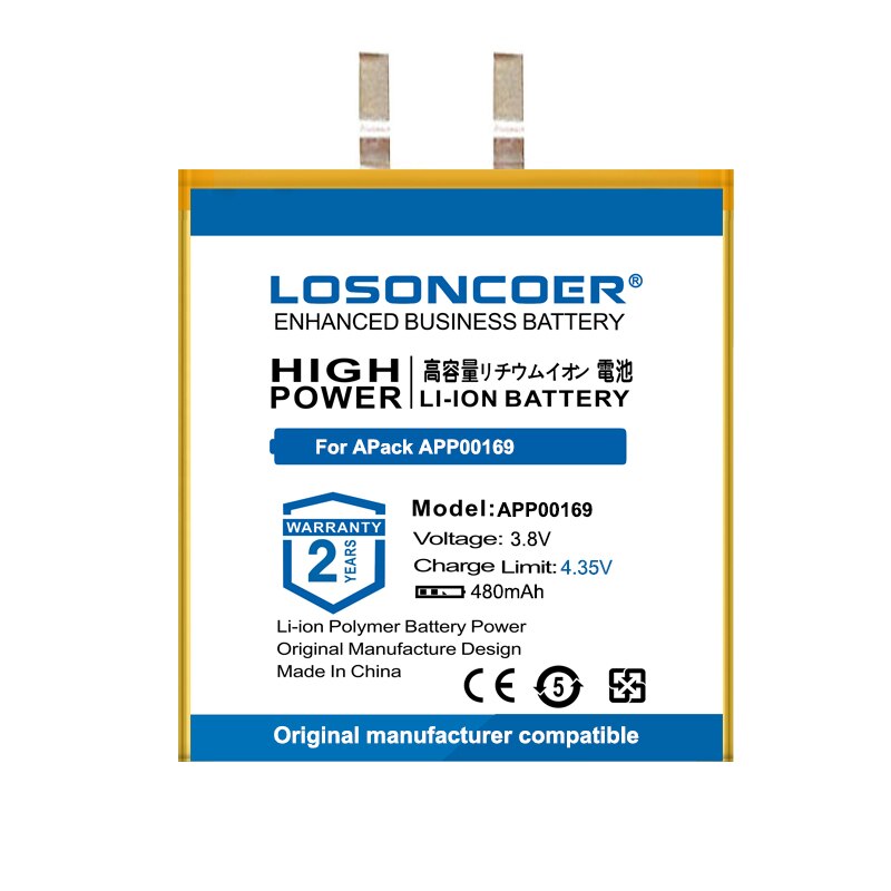 Losoncoer app 00169 480 mah lithium-ionen-akku für apack app 00169 akku wiederaufladbar