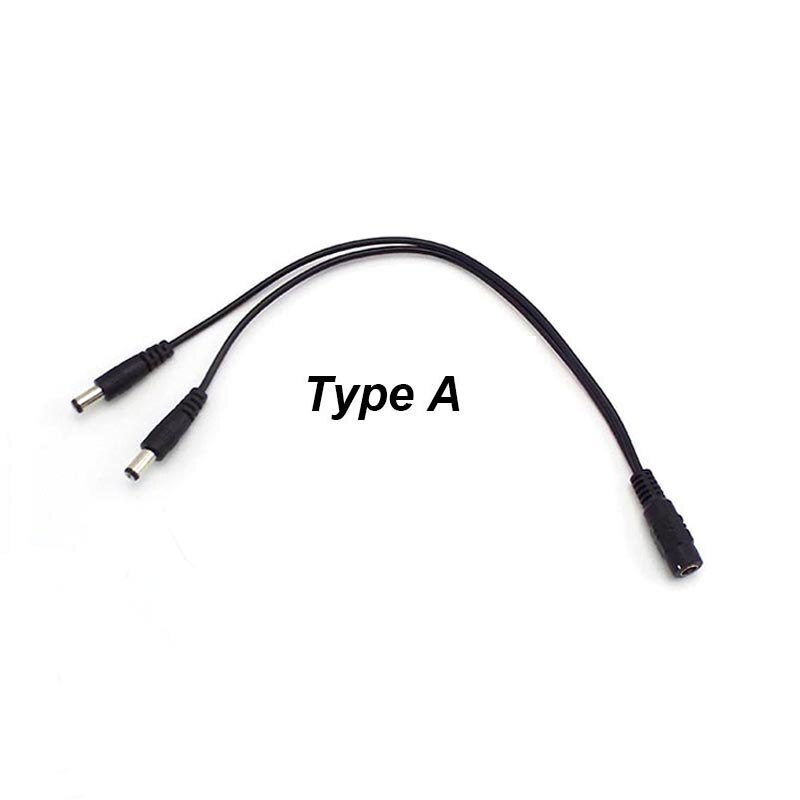 1 to 2/3/4/5/6/8 Way DC Power Splitter Cable for CCTV Camera Adapter Connector Female to Male Plug Power Supply Wire 2.1*5.5mm