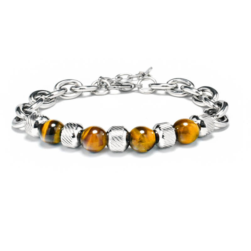 Charm Titanium Steel Man Chakra Jewelry Stainless Steel Men's Black Volcanic Beaded Braclets Stone Cuff Bracelets: Green Dragonly