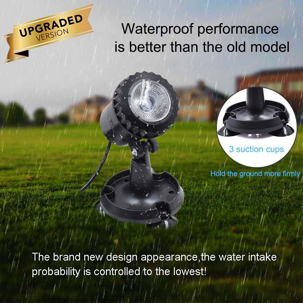 Solar Powered 1/2/3 Lamps Landscape Spotlight Projection Light For Garden Pool Pond Outdoor Lighting Underwater Lights