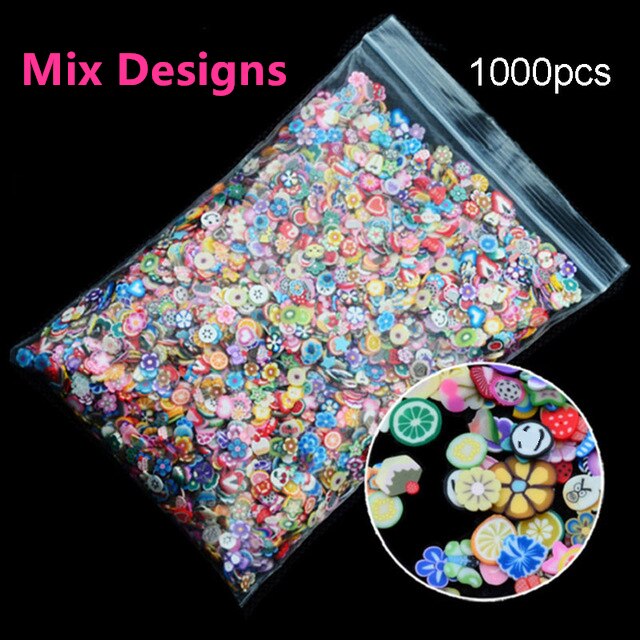 1 pakke nail art frugt blomster gør det selv negle mærkat kunst dekoration skyder klæbende vand decal manicure lak tilbehør p: Bland design