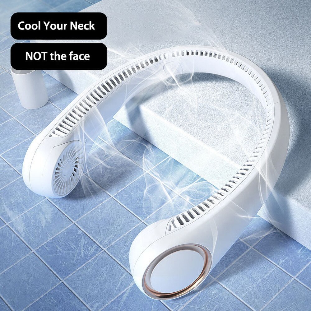 Neck Fan Rechargeable USB LED Portable Personal Cooler Hanging Neck Battery AC