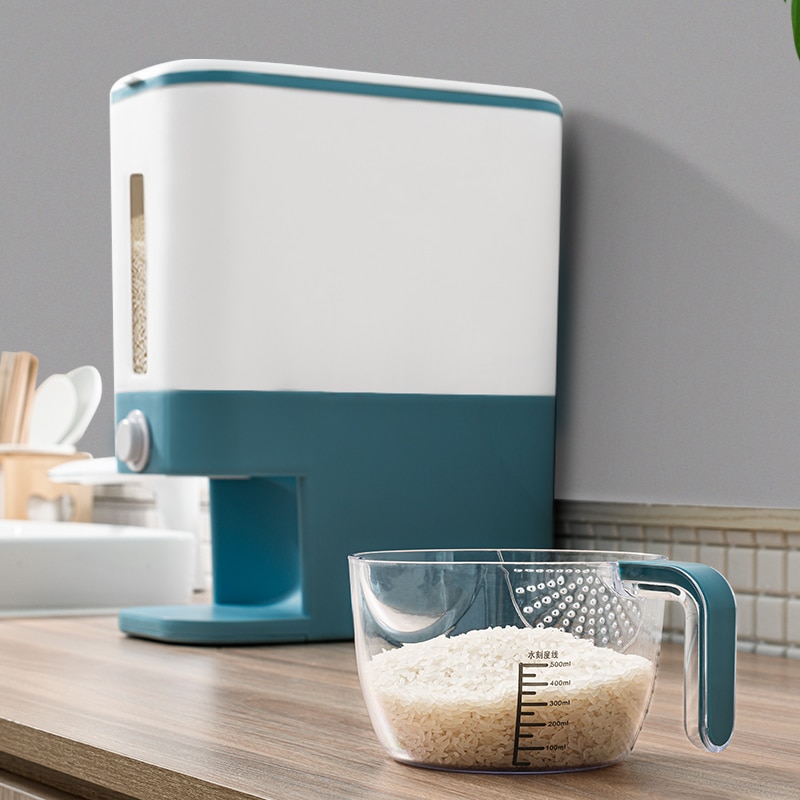 Küche Reis Kasten Lagerung Kasten Automatische Getreide Spender Boxs Feuchtigkeit-beweis Versiegelt Müsli essen Kasten Korn Behälter Reis Container