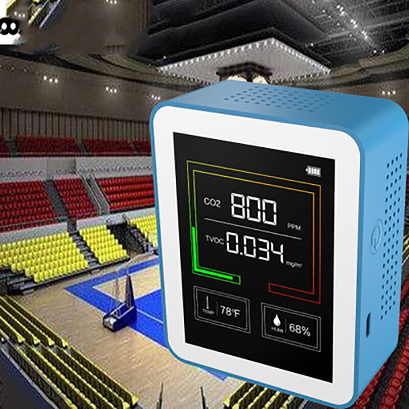 Indoor Air Monitor Lcd Digital co2 Air Meters Real Time TFT Intelligent Air Sensor Tester co2 Detector