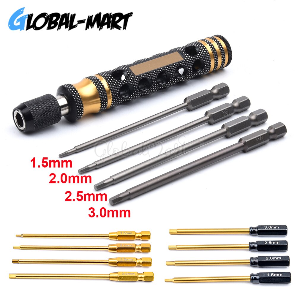 Metal Hexagonal Wrenches Screw drivers Tools Kit 1.5mm 2.0mm 2.5mm 3.0mm 1.5/2.0/2.5/3.0mm for RC Models Multirotor