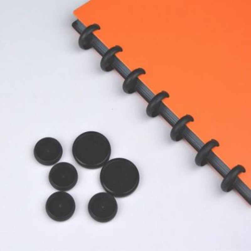 Löysä kirjasidonta levy musta muovinen pyöreä solki noin rulla sienireikä spira sisäkirjat toimistotarvikkeet