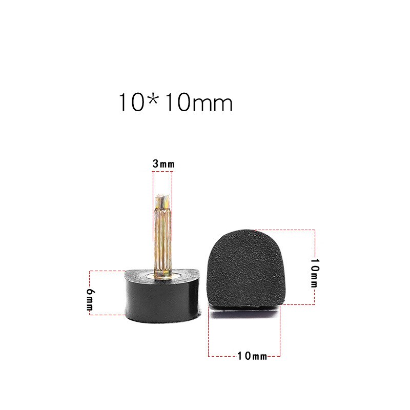 Högklackade skor spikar klack naglar reparation tips matt svart aprikos dubbade dubbar klack naglar bära halkfria tysta spikar: Svart 10-10mm