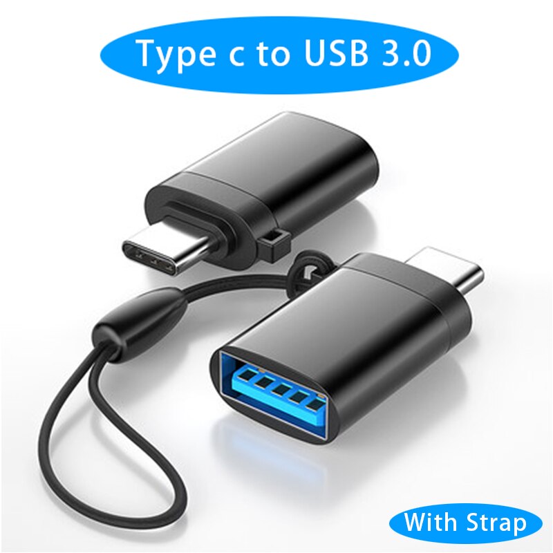 OTG Typ C Kabel Adapter für Samsung S10 S9 S8 USB-c Adapter für Huawei P20 Lite USB 3.0 OTG adapter für Xiaomi 9 8 mit Strap