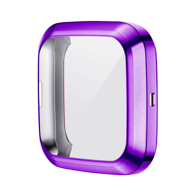 Protective Case For Fitbit Versa Lite / Versa 2 / Versa TPU Cover Bumper With Screen Protector Smart Watch Shell Accessories: Purple / Fitbit Versa