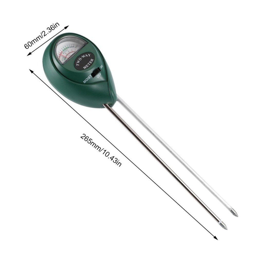 2 In 1 Soil Moisture PH Meter Soil Hygrometer Durable Soil Tester Garden Moisture Soil PH Intensity Meter