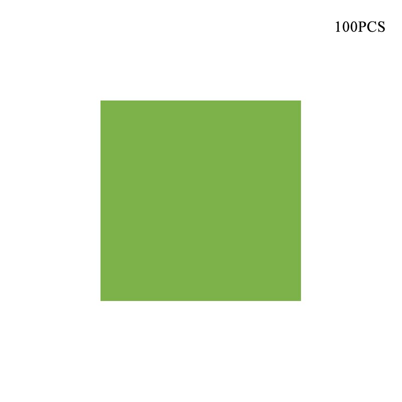 100 stk 10 x 10cm diy mad aluminiumsfolier papir chokolade slik fødselsdag indpakning folie papir klistermærke jul halloween slik papir: Grøn