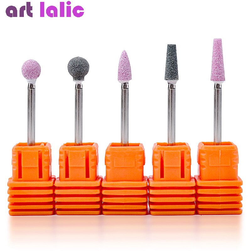 Artlalic 1 Uds piedra cerámica brocas de decoración de uñas para eléctrico manicura máquinas pedicura arte de uñas esmalte de uñas de salón de belleza herramientas