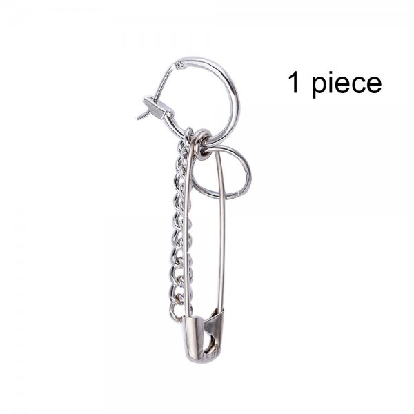 Mens Punk Oorbellen Kpop Dna Koreaanse Roestvrij Staal Stud Oorbellen Maan Veer Cross Hanger Rock Jongens Hip Hop Unisex Oor clip