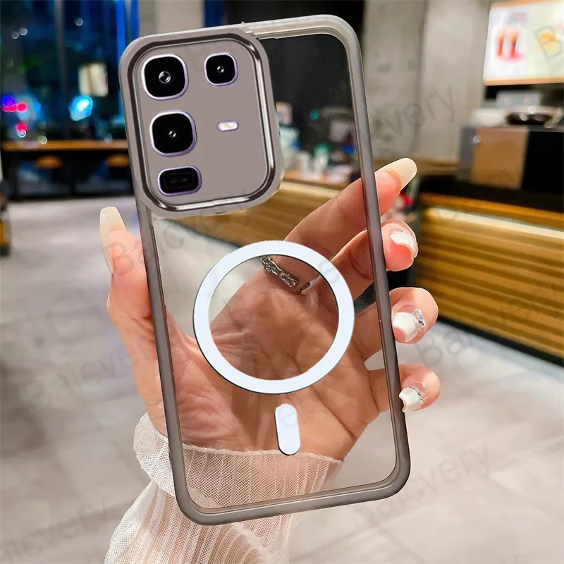 Coque de protection Anti-chute pour appareil photo Infinix Note 50 4G Pro + Plus 50S 50X, coque arrière en TPU avec autocollant magnétique: Bois / Black