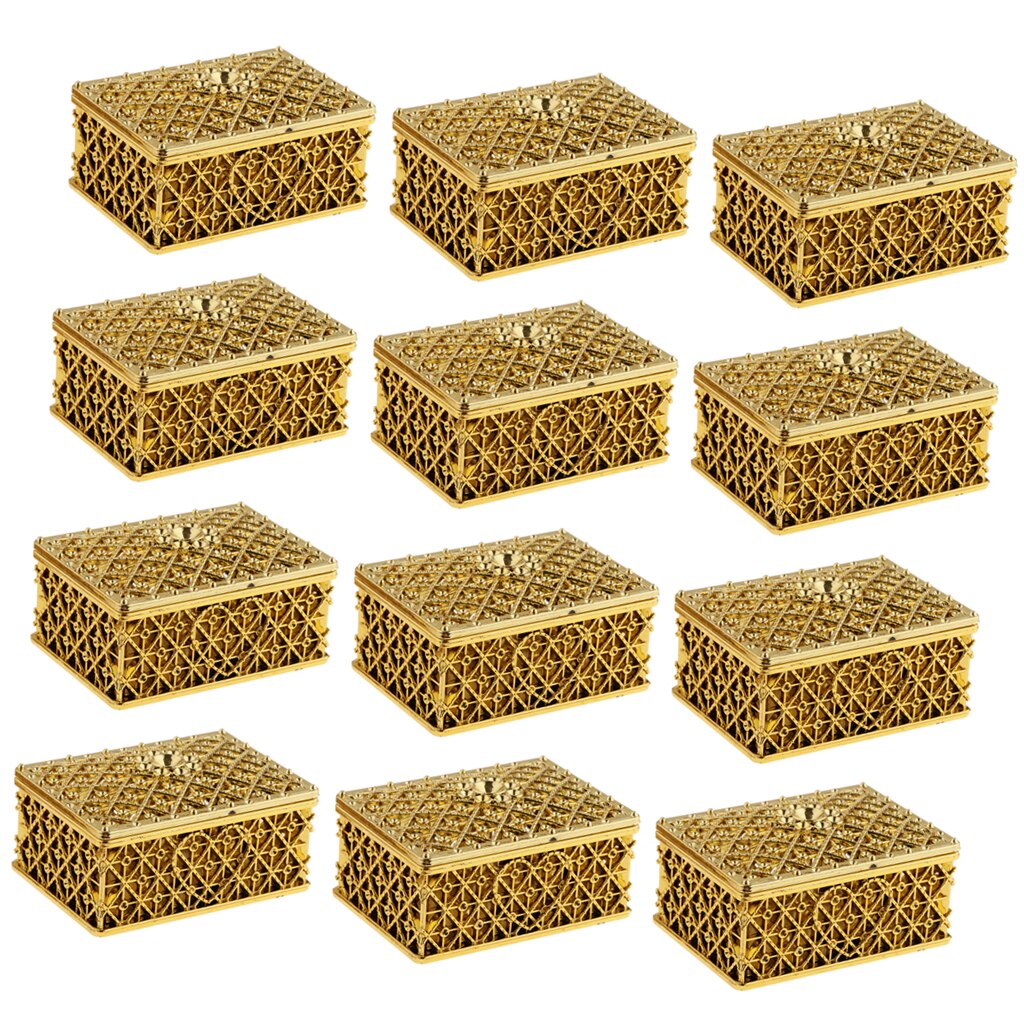 12pcs Luxury Gridding Shape Candy Sweet Box Wedding Party Favors